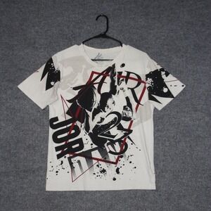 Jordan T Shirt Boys XL White Graphic Short Sleeve Cotton Air Basketball